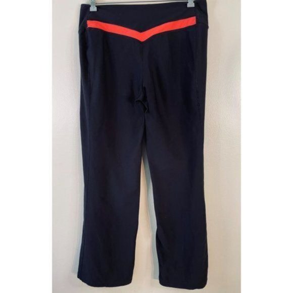 Nike Pink Swoosh Flared Wide Leg Athletic Yoga Pant Leggings - Picture 2 of 7